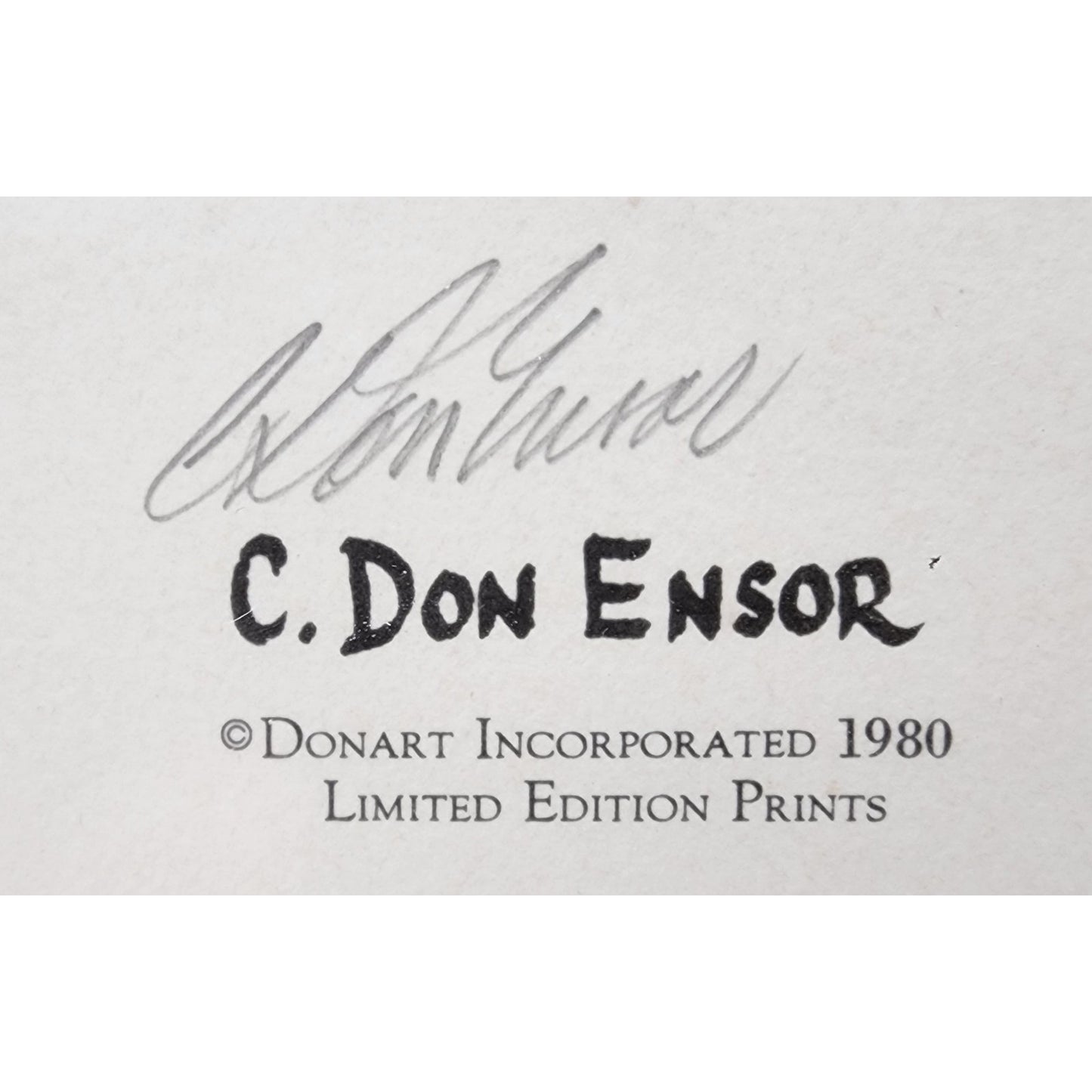 Cabin Fever C. Don Ensor 1980 Signed Litho Framed Cork Matte Fishing Print