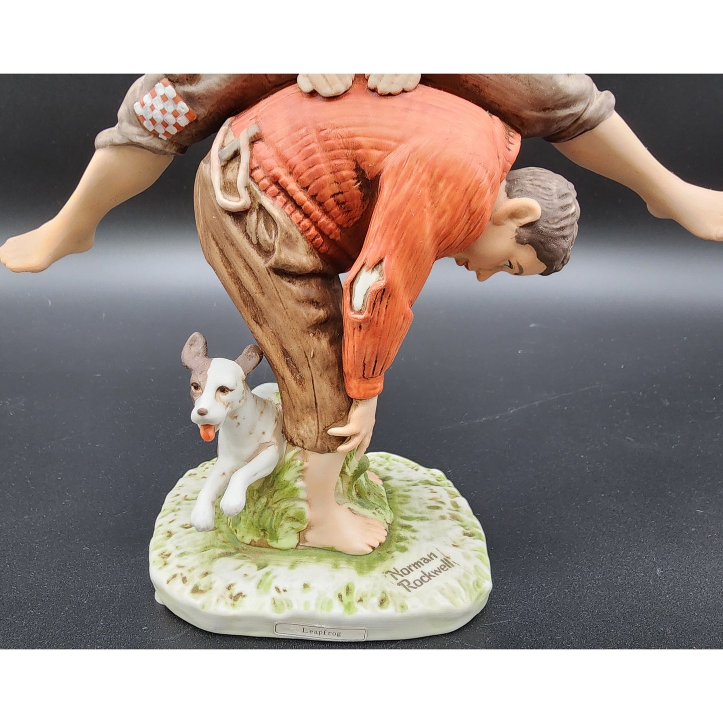 1981 Norman Rockwell Leap Frog Figurine Dave Grossman Ltd Ed 975/1000 Japan
