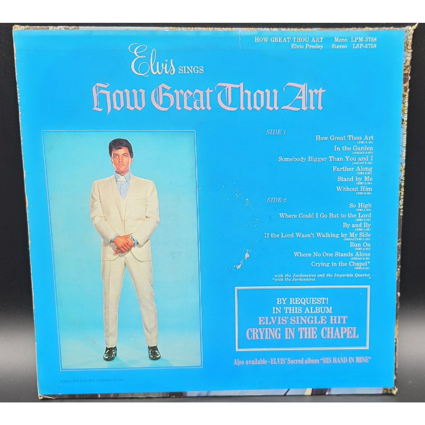 Elvis “How Great Thou Art” 1960s RCA Stereo LP – Good Jacket & Clean Vinyl