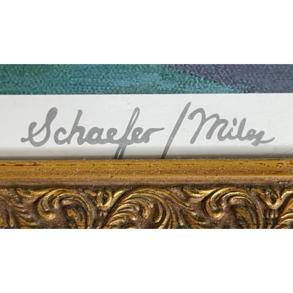 Schaefer Miles “Summer Enchantment” Seriolithograph Ornate Gold Frame COA