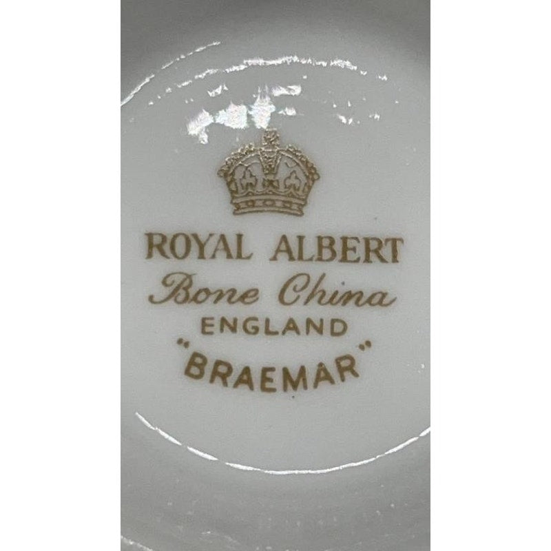 Royal Albert Braemar Bone China Tea Cup & Saucer Set of 6 Pink Gold Pinecone
