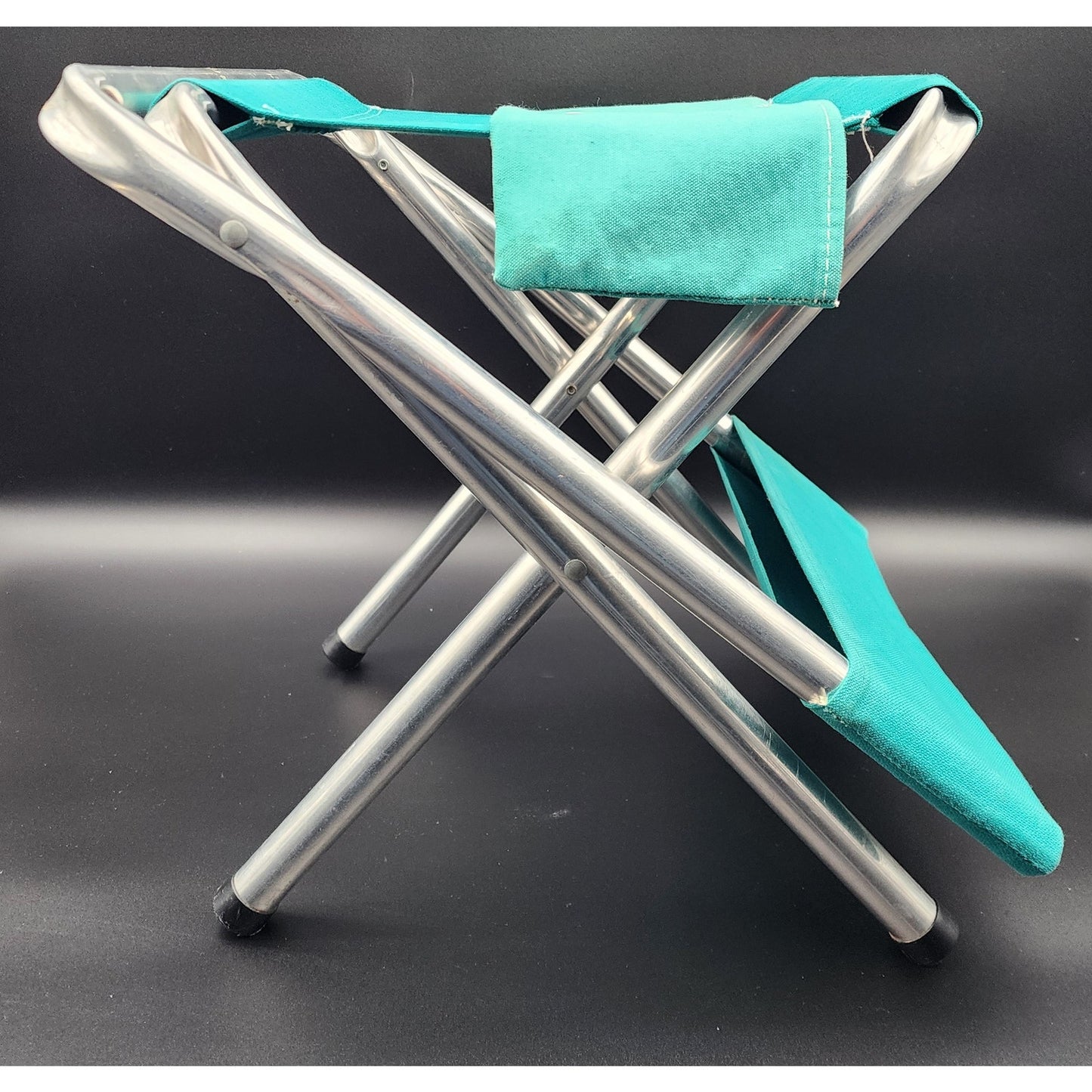 Vintage Masters Tournament Folding Chair Teal Green w/ Extra Cover Lightweight
