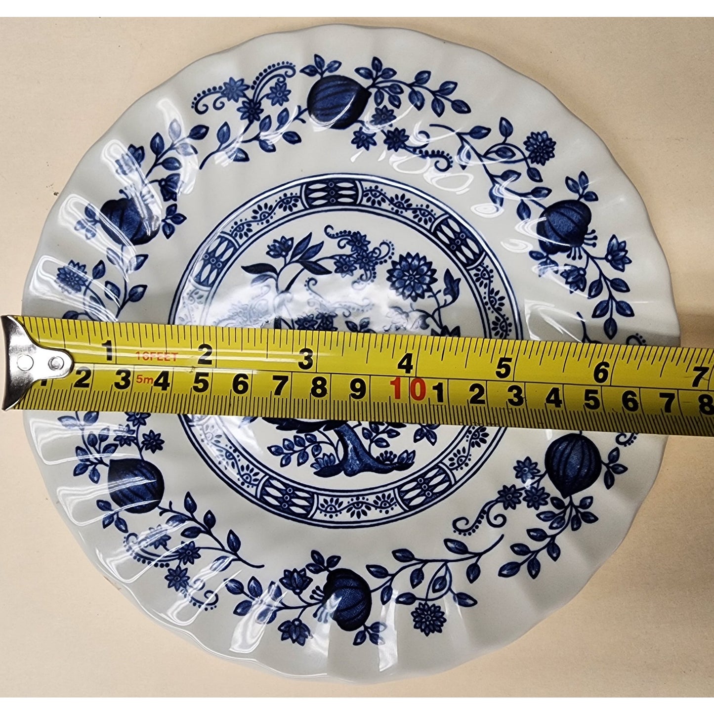 Vintage Crown Clarence Saucer 6.75" Blue & White Floral England – Excellent