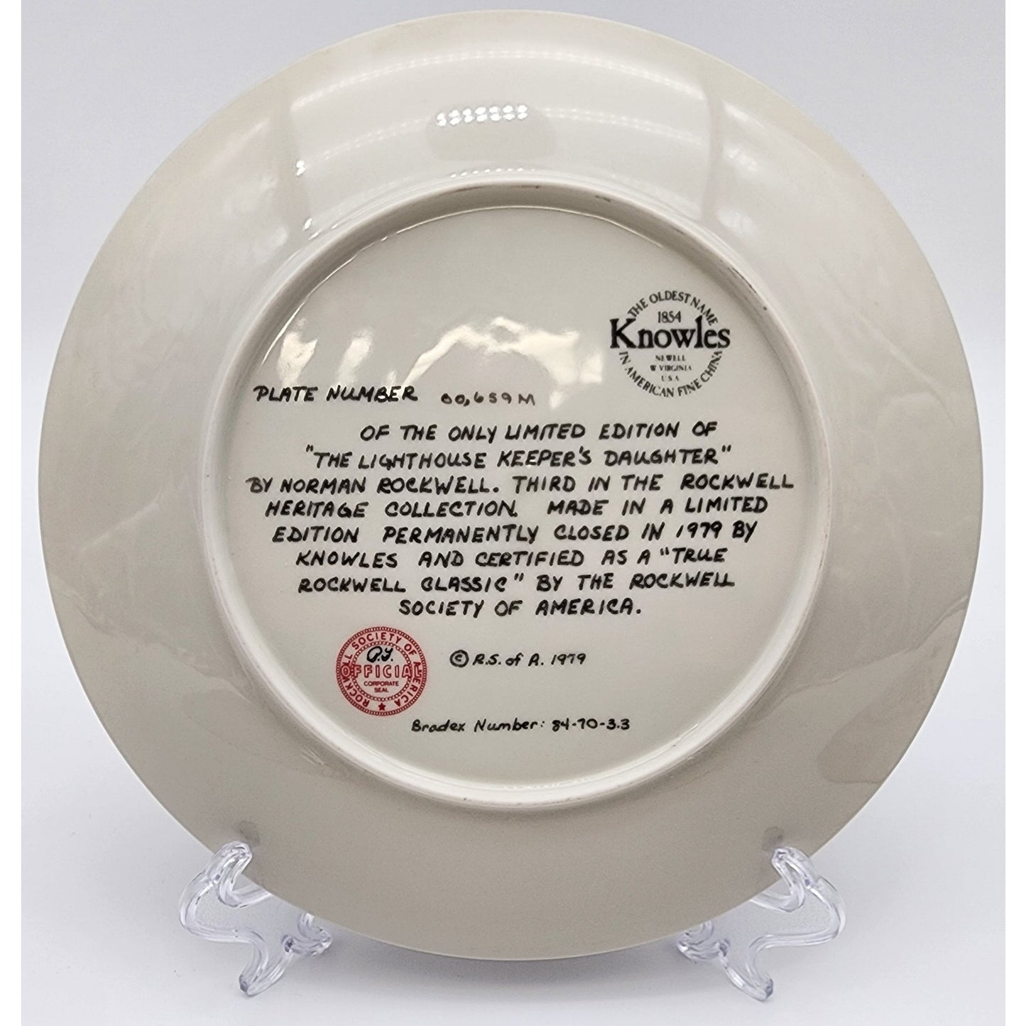 Set of 4 Norman Rockwell Collector Plates Knowles Ltd Ed True Classics w/ Cert
