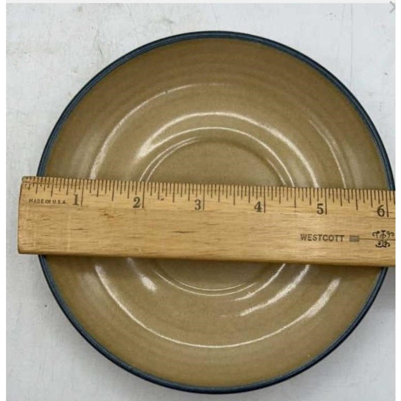 Pfaltzgraff Folk Art 8‑Pc Dinnerware Set Blue Floral Tan USA Stoneware VT