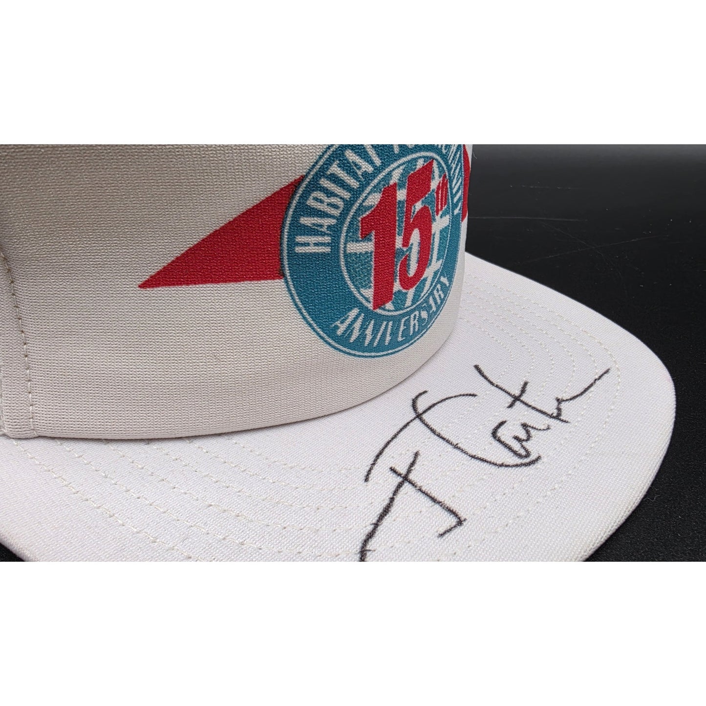 1991 Habitat for Humanity 15th Anniversary Trucker Cap Signed on bill J.  Carter