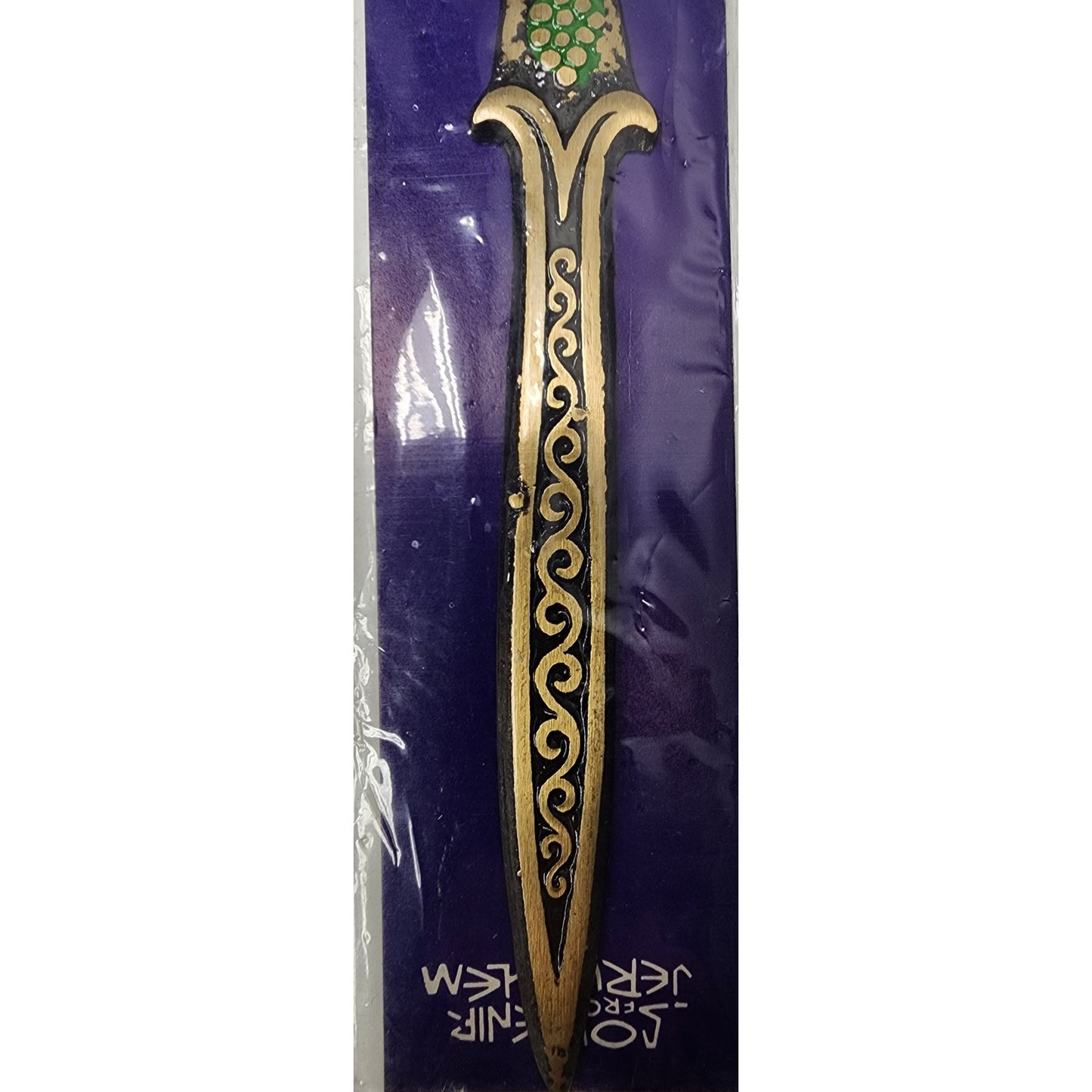 Vintage Jerusalem Brass Letter Opener Set – Enamel, Camel, Menorah, Israel