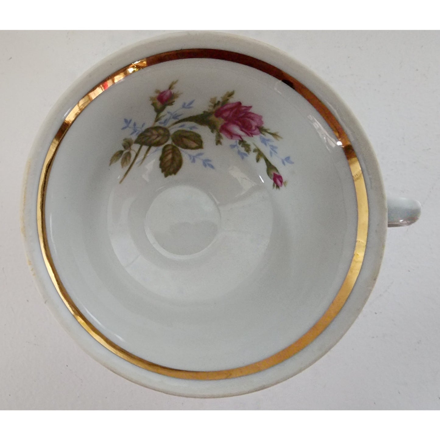 Vintage Wawel Pompadour Rose China 42 Pc Dinner Set Gold Gilded Rims Poland Made