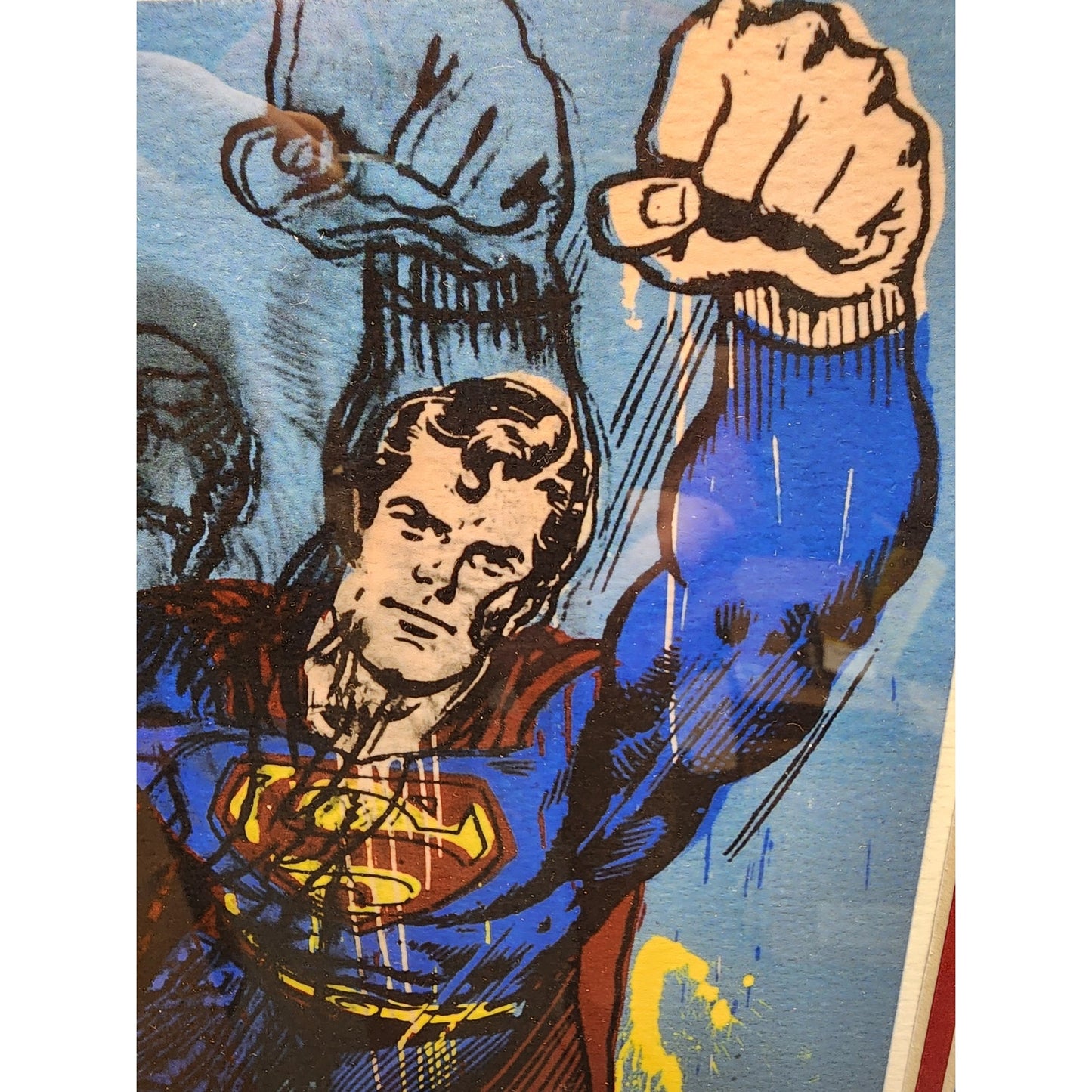 Andy Warhol Superman Giclée Signed Print Framed Pop Art 17x19