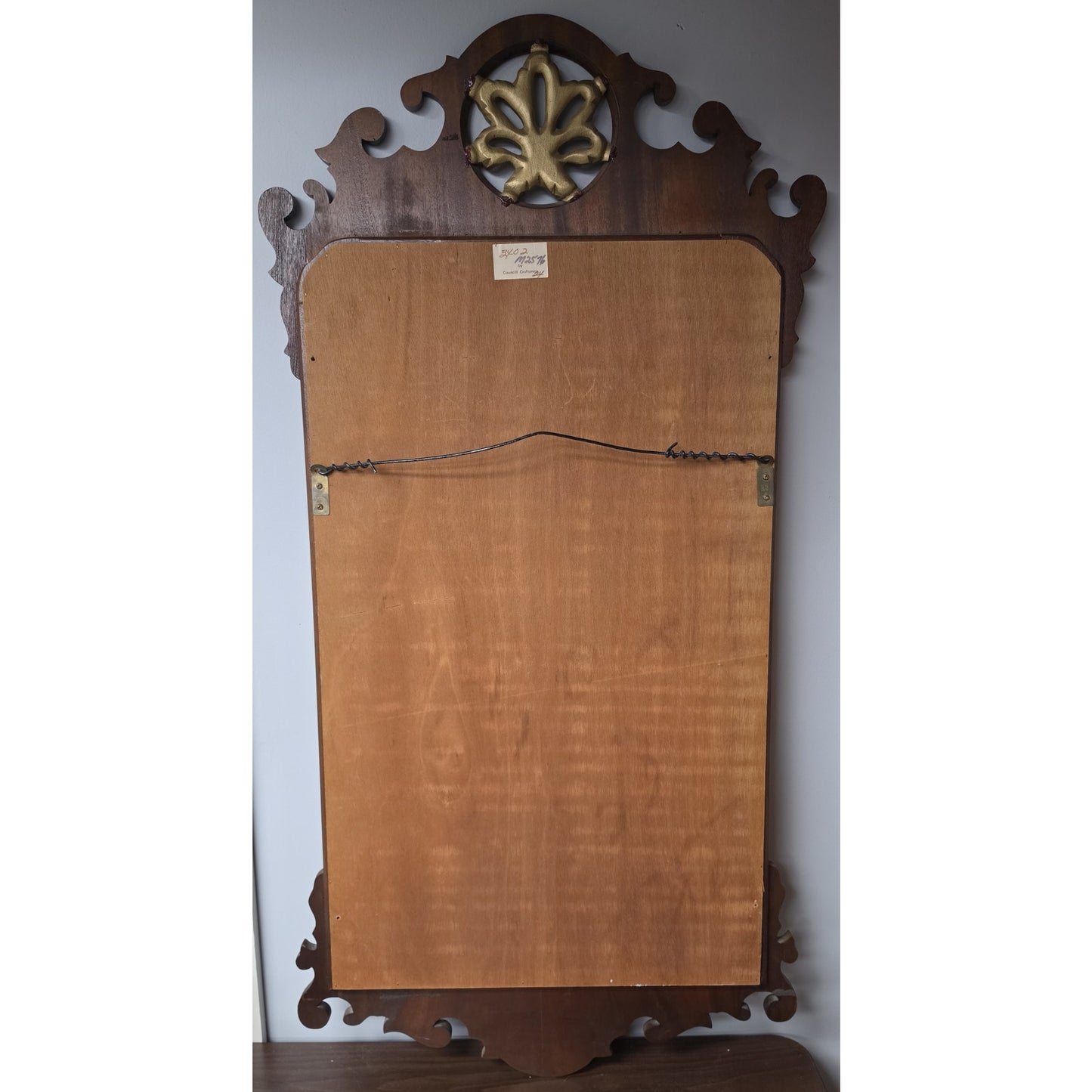 Vintage Councill Craftsmen Ornate Beveled Mirror 42x21 Mahogany Beauty
