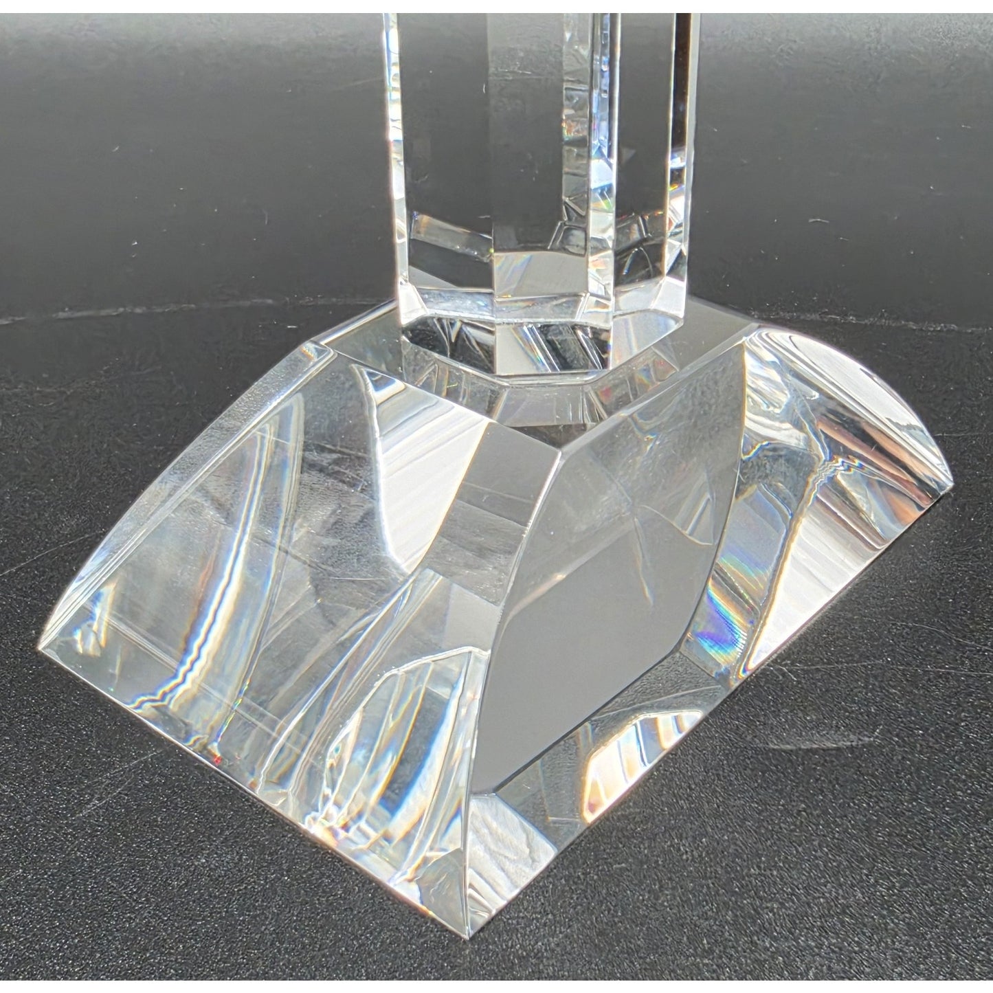 Vintage Cut Lead Crystal Cross 8.5" Tall Heavy 1lb 11oz Stunning Clarity