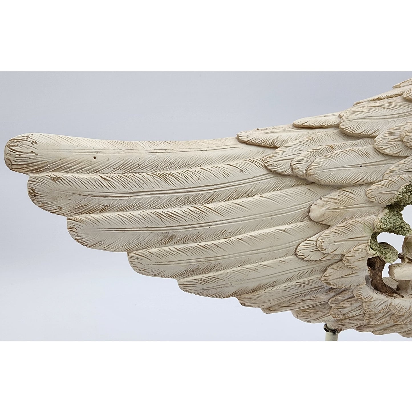 Angel Wing Guardian Figurine w/ Psalms 91:11 Bible Base  11.5" Inspiring Ceramic