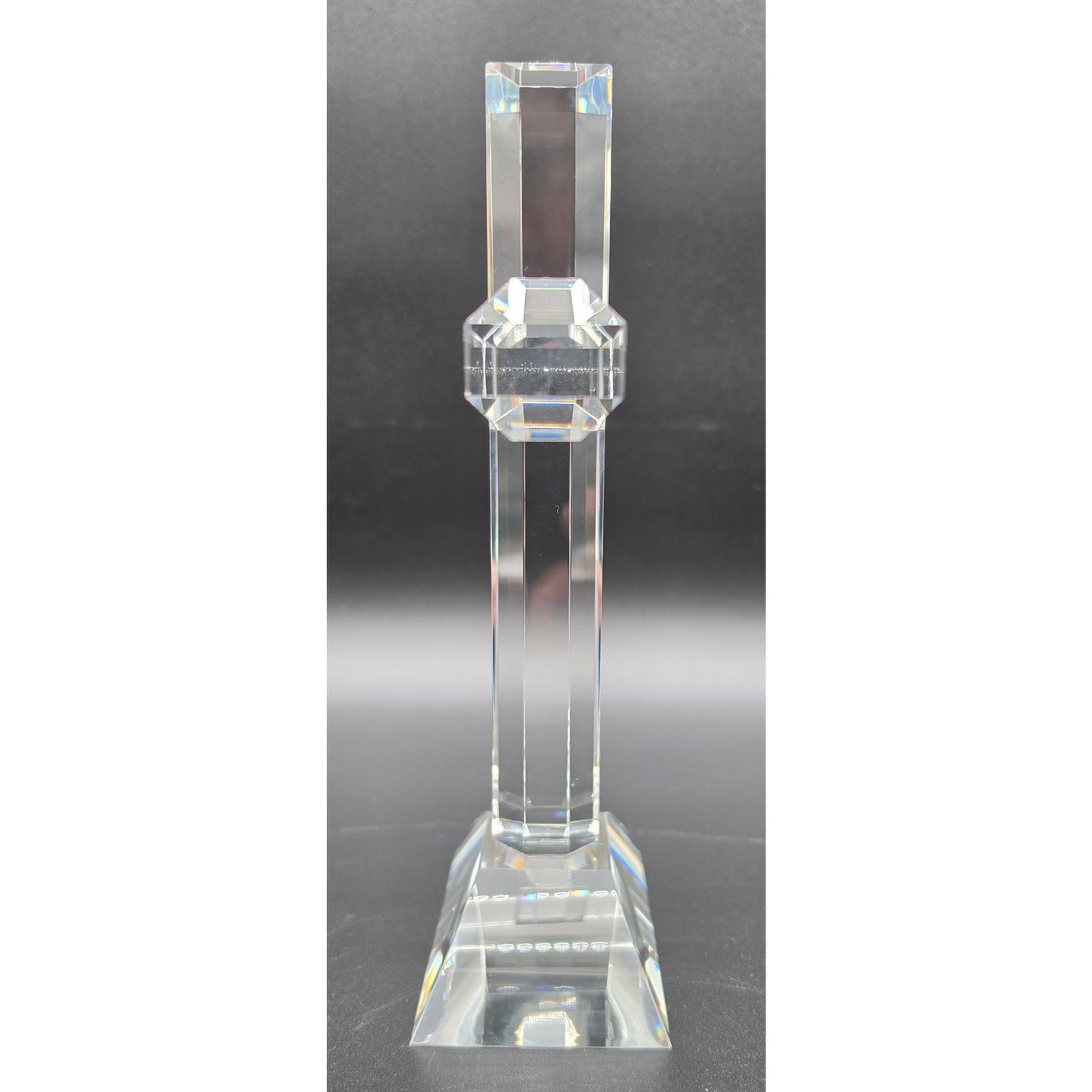 Vintage Cut Lead Crystal Cross 8.5" Tall Heavy 1lb 11oz Stunning Clarity