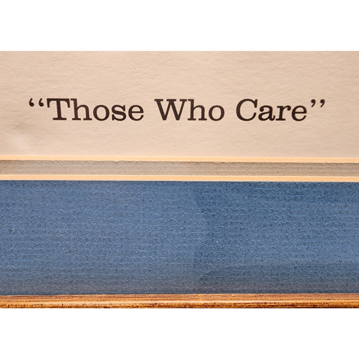 Robert L Conley “Those Who Care” Framed, Signed 1/1500 Registered Nurse Print