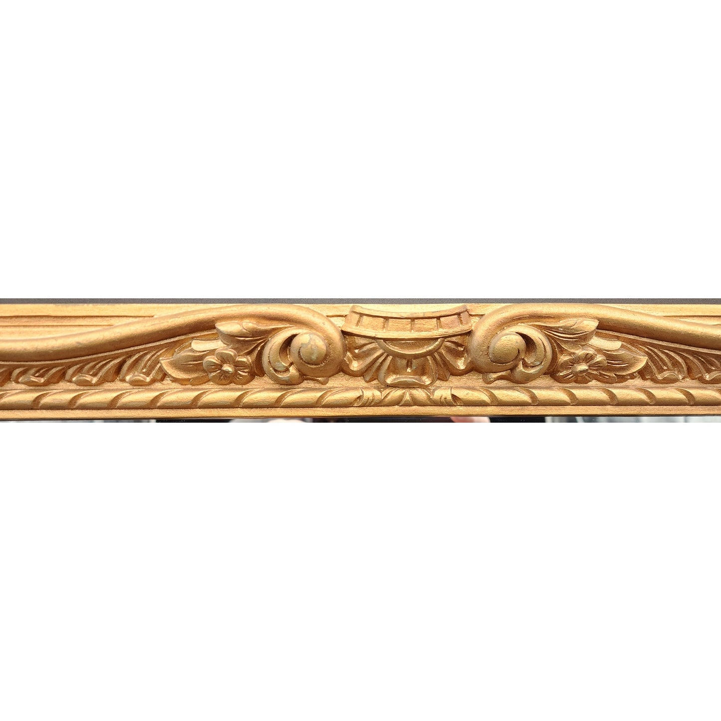 Bassett Ornate Gold Leaf Wall Mirror 35.75x23.75 Vintage Style Frame