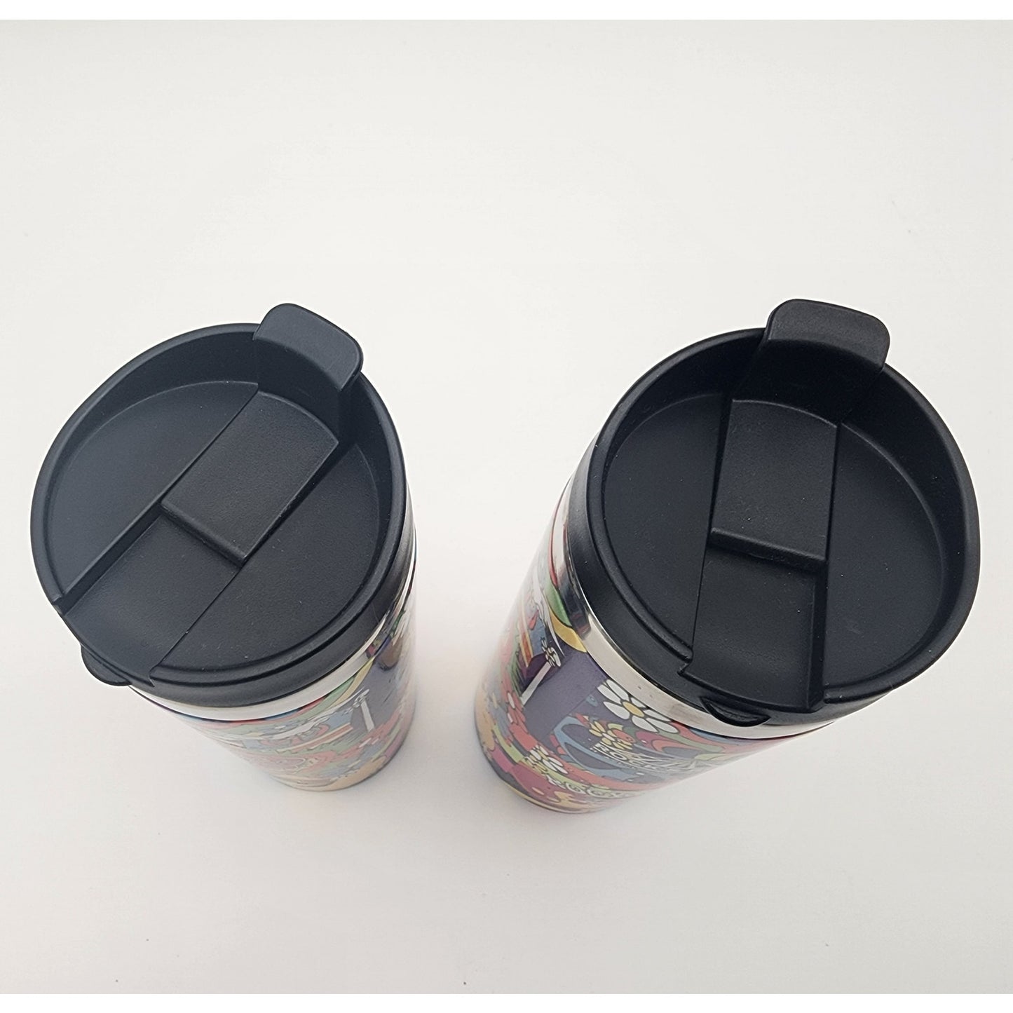 2 Rock & Roll Hall of Fame Tumblers Cleveland OH Peace Dove Hippie Psychedelic