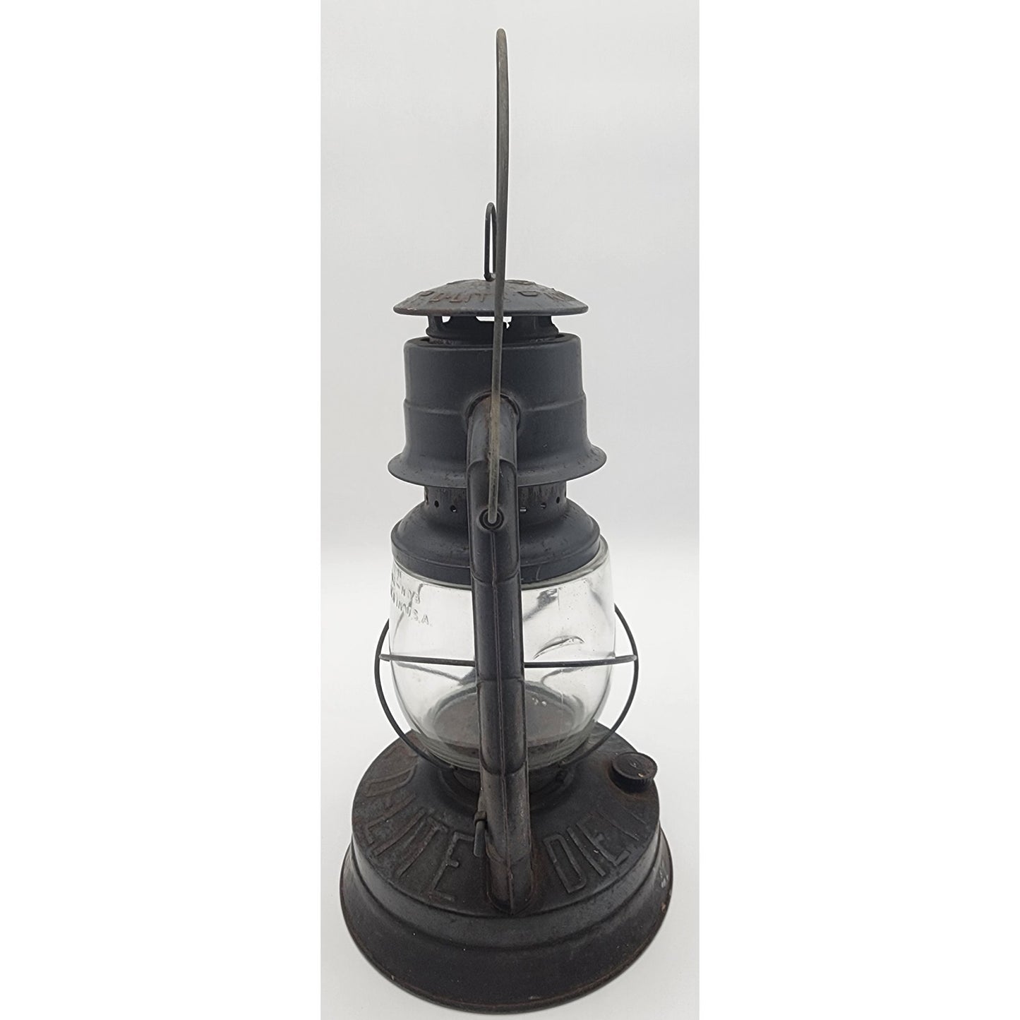 Antique Dietz No.2 D-Lite Kerosene Lantern NY USA LOC-NOB Globe Vintage 1930s