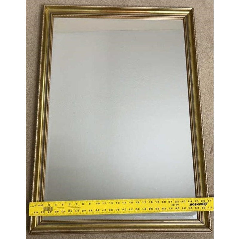 Gilded Mirrors Co. Ornate Wall Mirror 27.5x39.75 – Beveled Gold Frame
