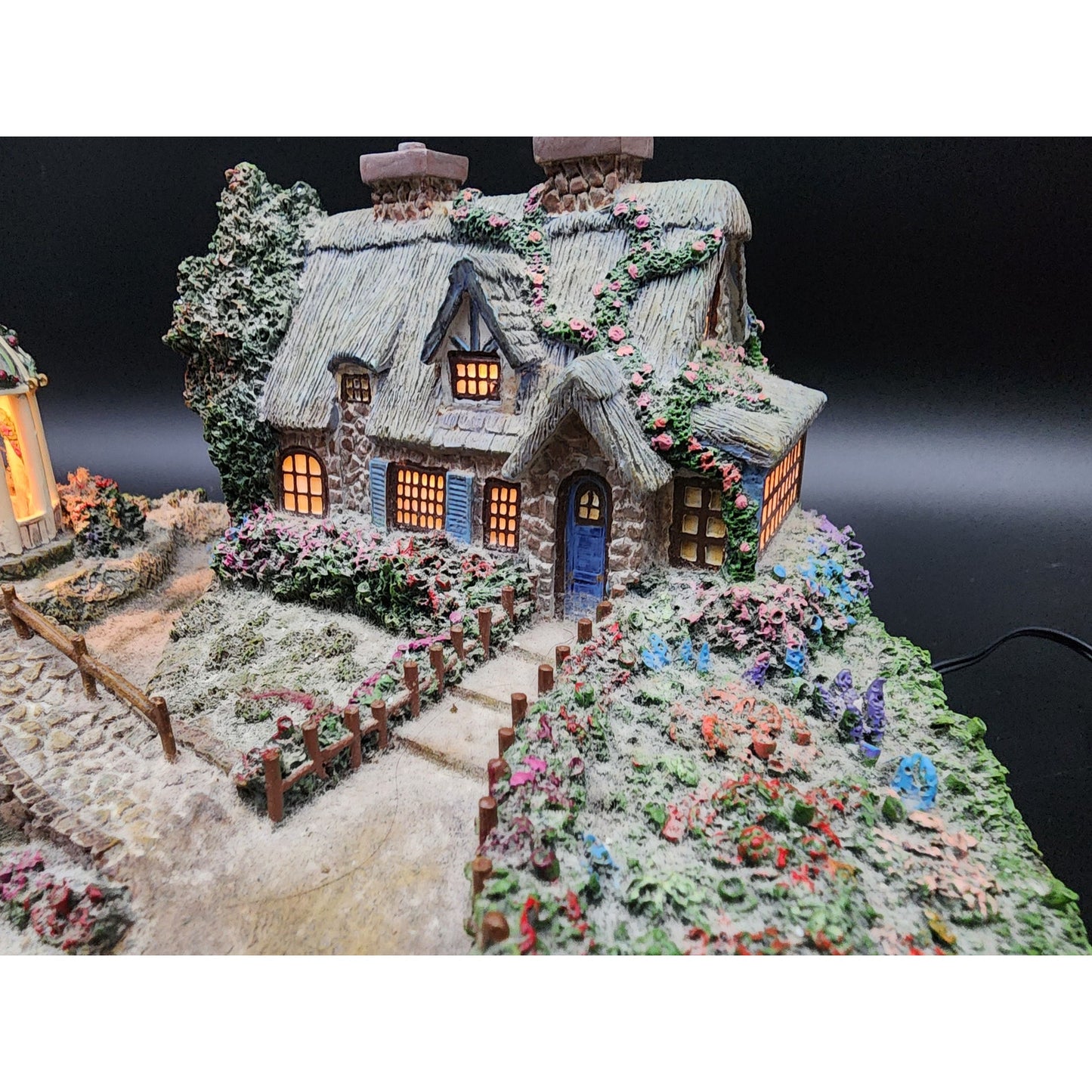 Thomas Kinkade Summer Serenity Masterpiece Village Lighted Sculpture A0083 COA