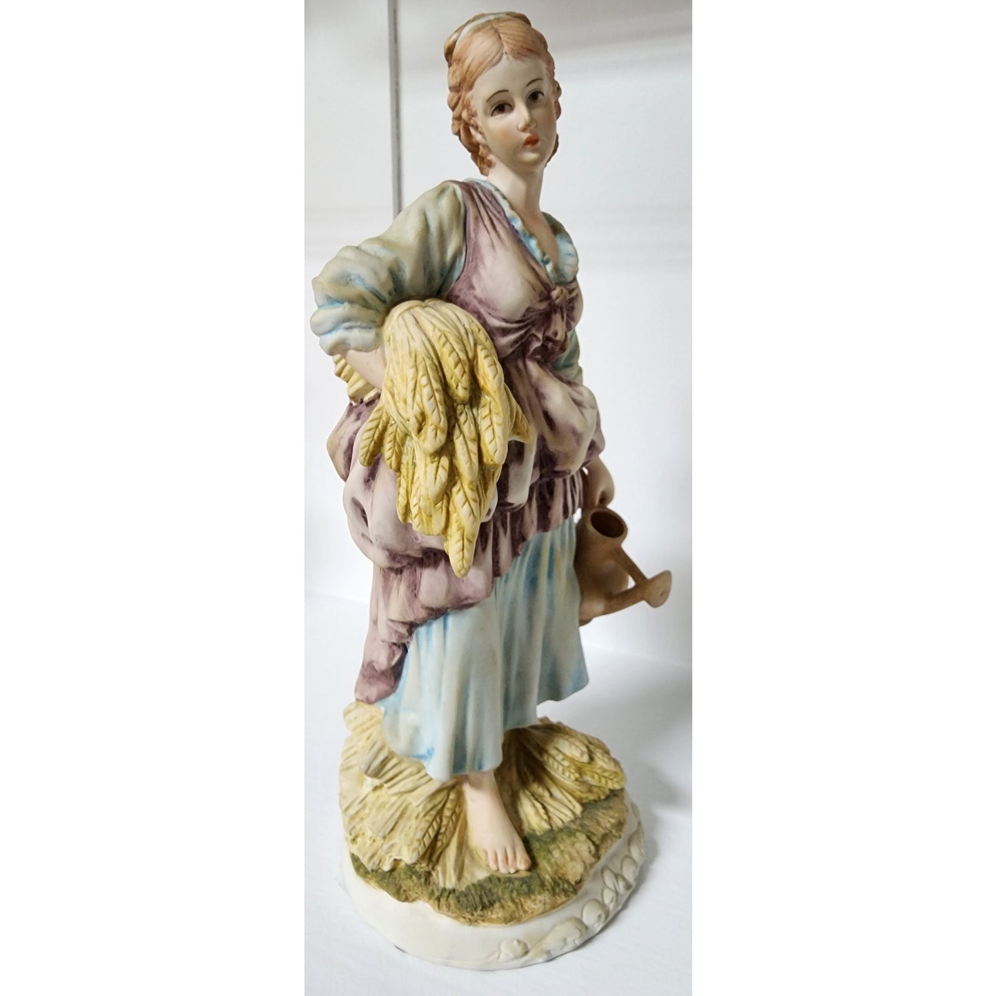 Lefton China Harvest Figurines Man & Woman – Hand Painted Vintage – 10” Tall