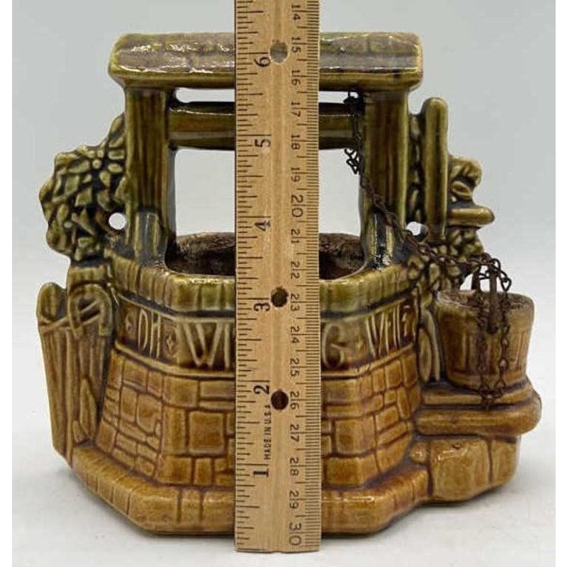 Vintage McCoy Pottery Wishing Well Planter – Rustic Mid-Century Charm