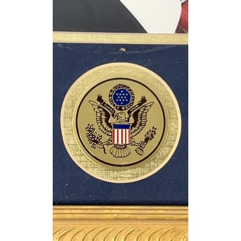 Pres. George W. Bush Framed Photo  Gold Seal  12.5x15.75"  Ready to Hang