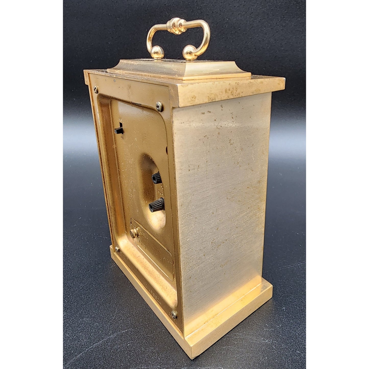 Vintage Bulova Brass Quartz Alarm Clock Japan – Carriage Style, Tested & Working