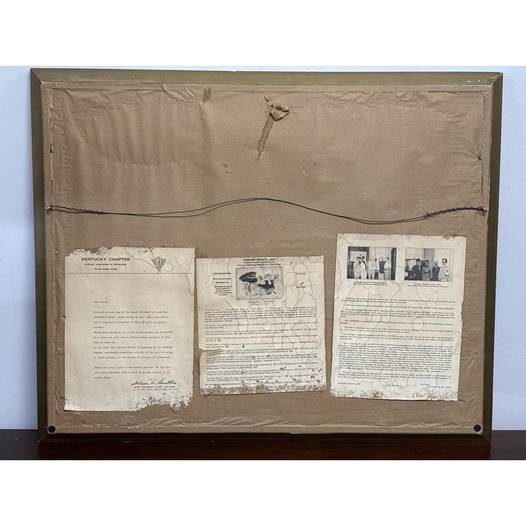 C. Don Ensor "Sincerely Yours" Vintage Framed Art Print