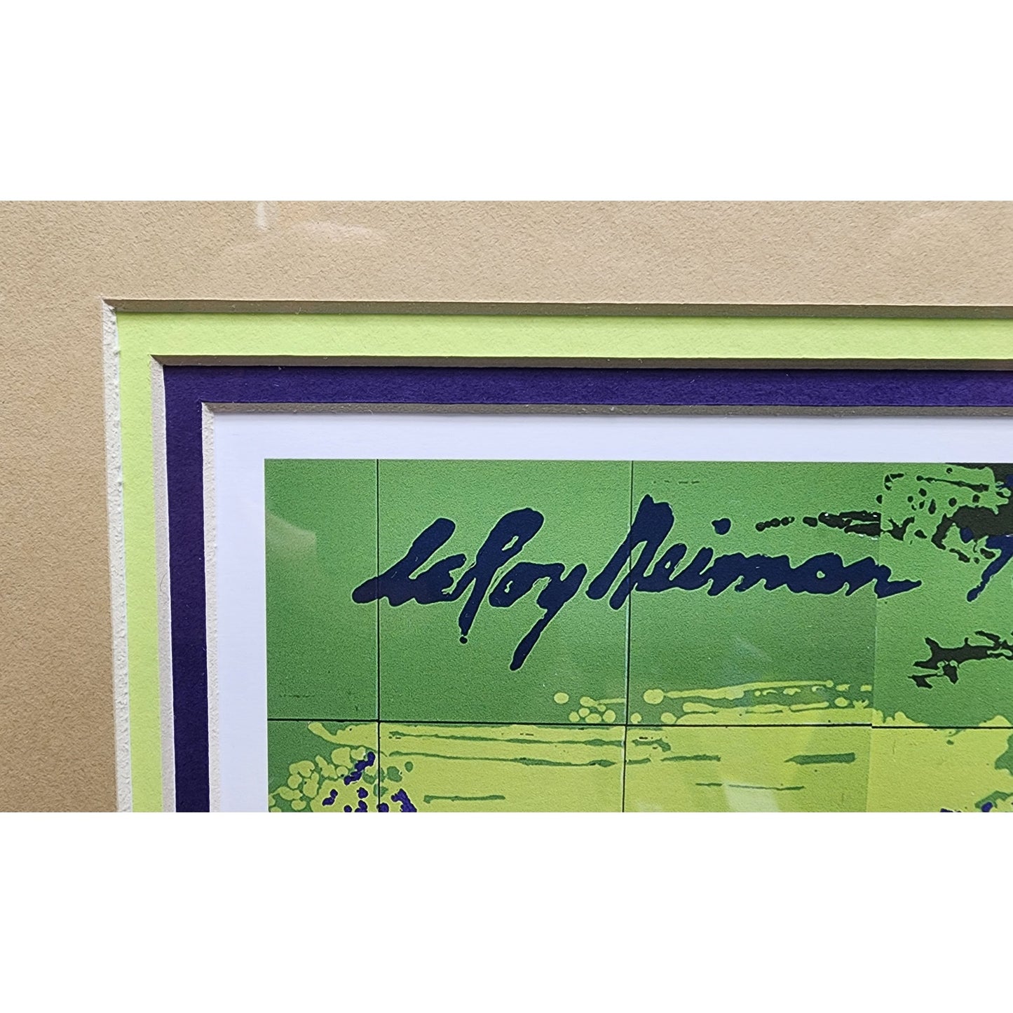 Leroy Neiman Flat Racing Giclée Print 91/250 Framed Horse Race Art 28x18