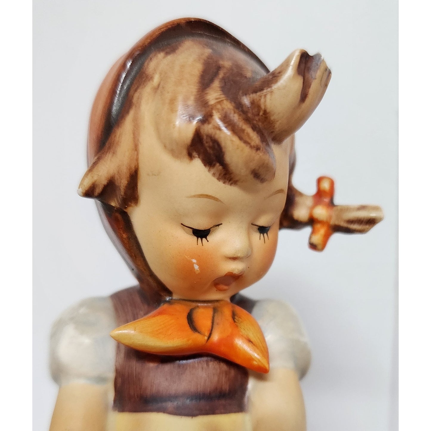 Hummel Goebel Figurine “Be Patient” TMK-2 Full Bee Girl with Ducks 1950s 6.5"