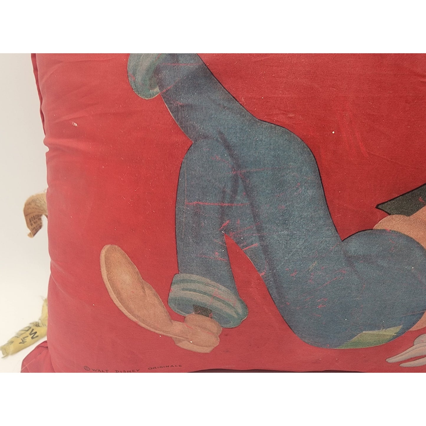 Vintage Walt Disney Goofy Pillow Red Retro Character Collectible RARE/ FAIR