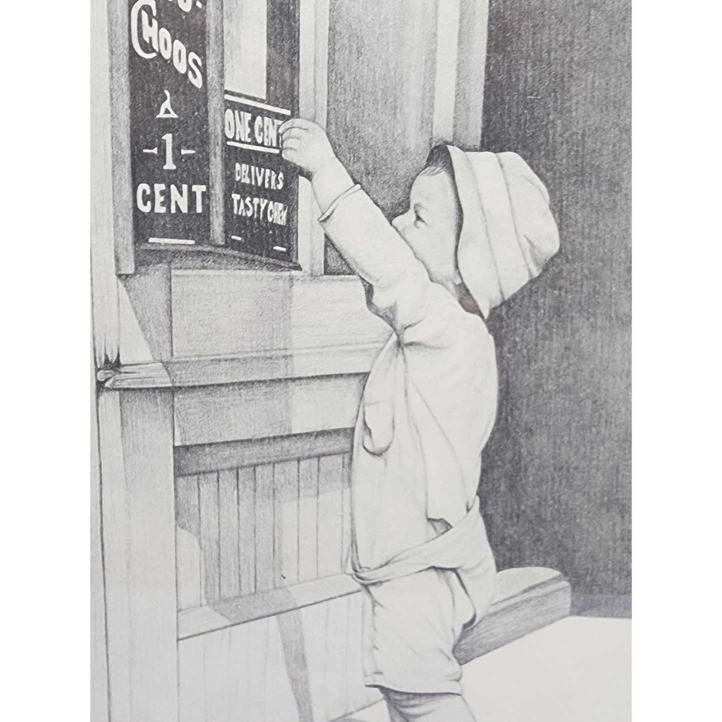 Paula Beck 1993 Signed Lithograph "Buying Too-Choos" Americana Art Ornate Frame