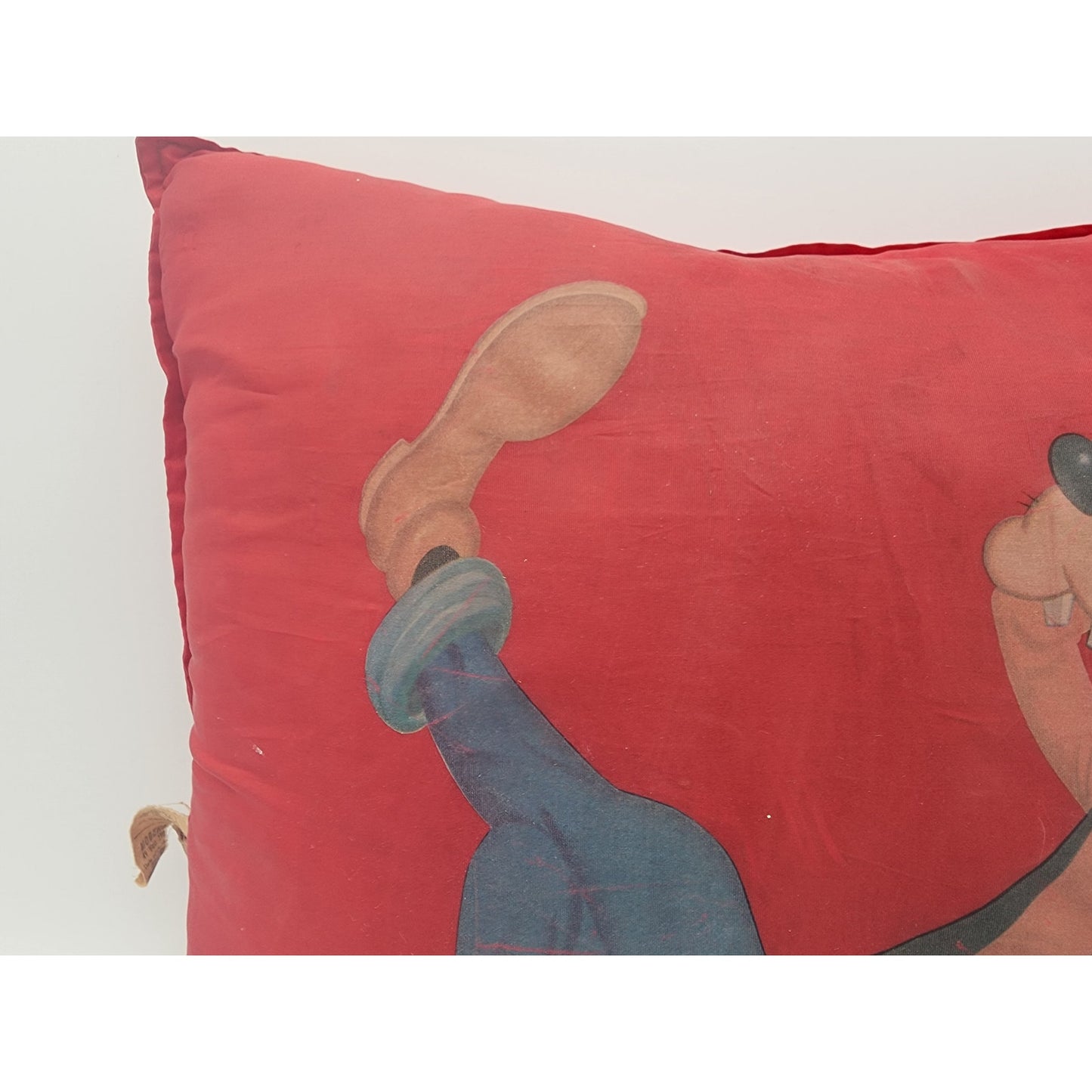 Vintage Walt Disney Goofy Pillow Red Retro Character Collectible RARE/ FAIR