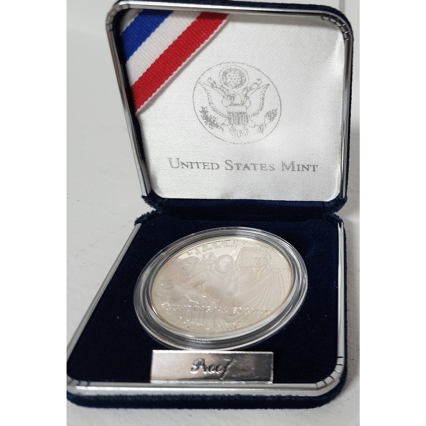 Jamestown 400th Silver Proof Dollar + Framed FDC LE 1618/3000 Postmark Gallery