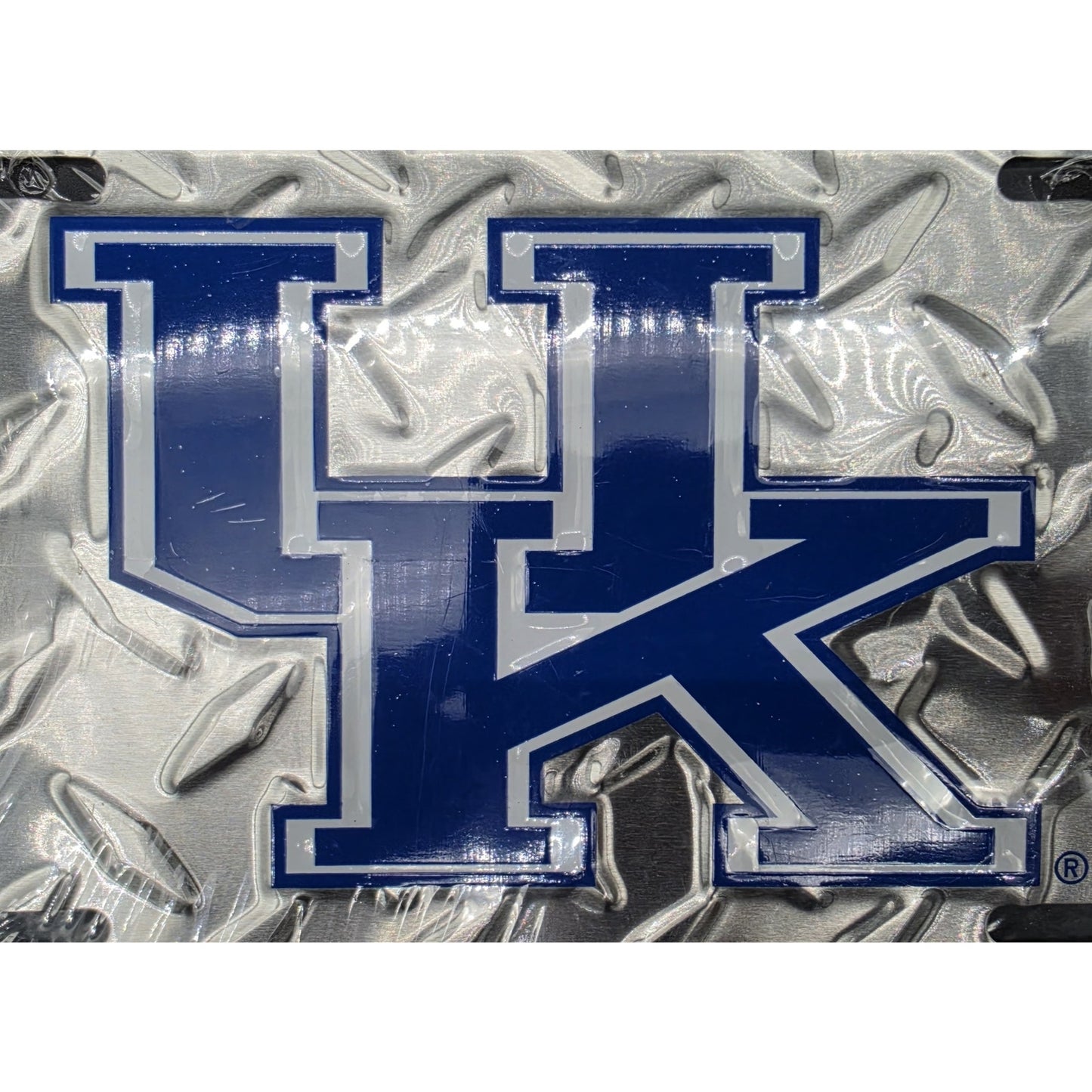 Vintage UK Wildcats Metal License Plate 6x12 New Wrap Diamond‑Stamp Licensed