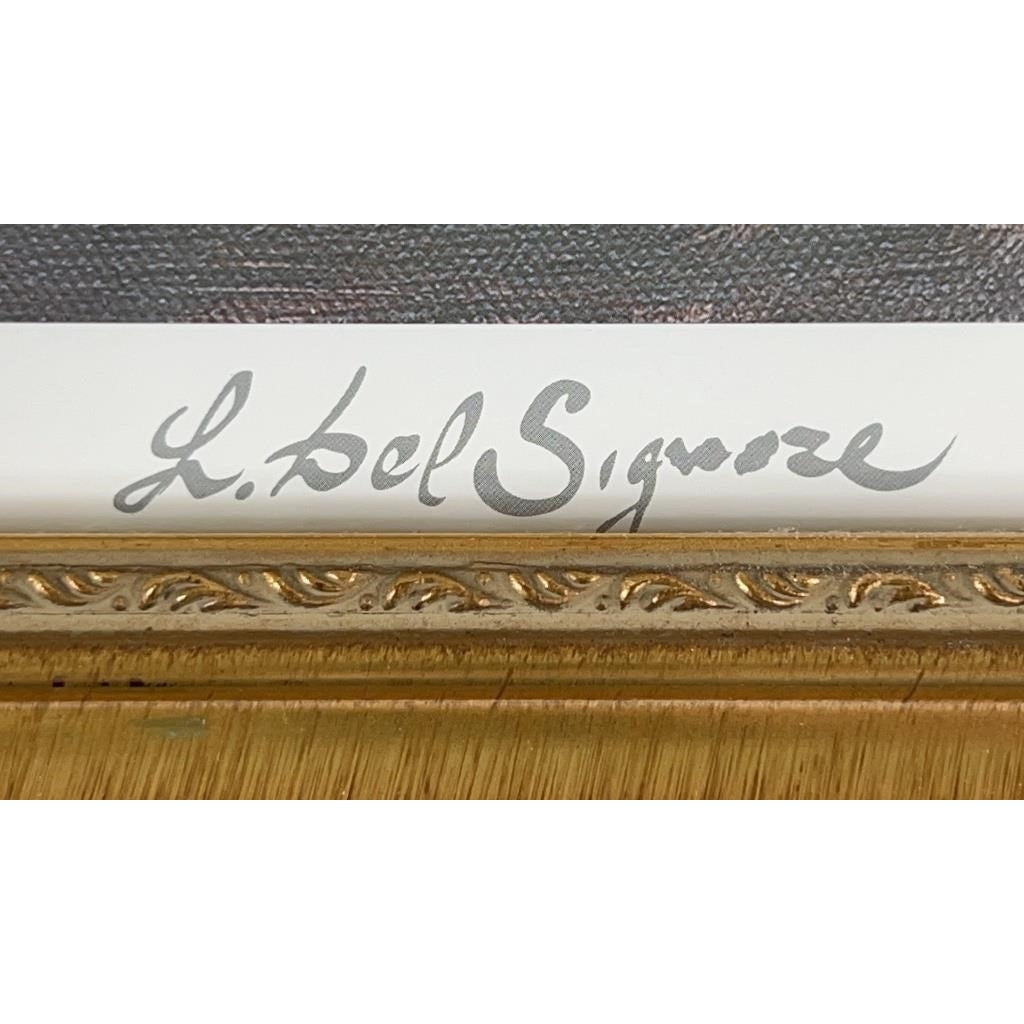 Nuages Seriolithograph Littorio Del Signore 2003 Signed in Print Gold Ornate Frame