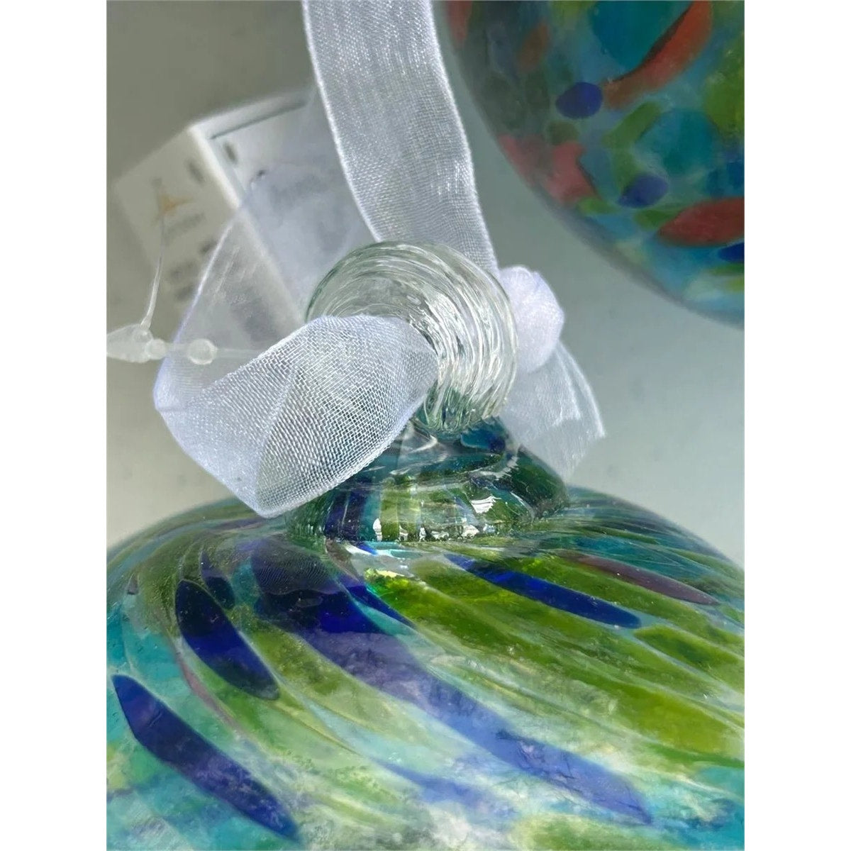 Vintage Giftcraft Friendship Balls Pair w/ Boxes – Handblown Art Glass 3.5"